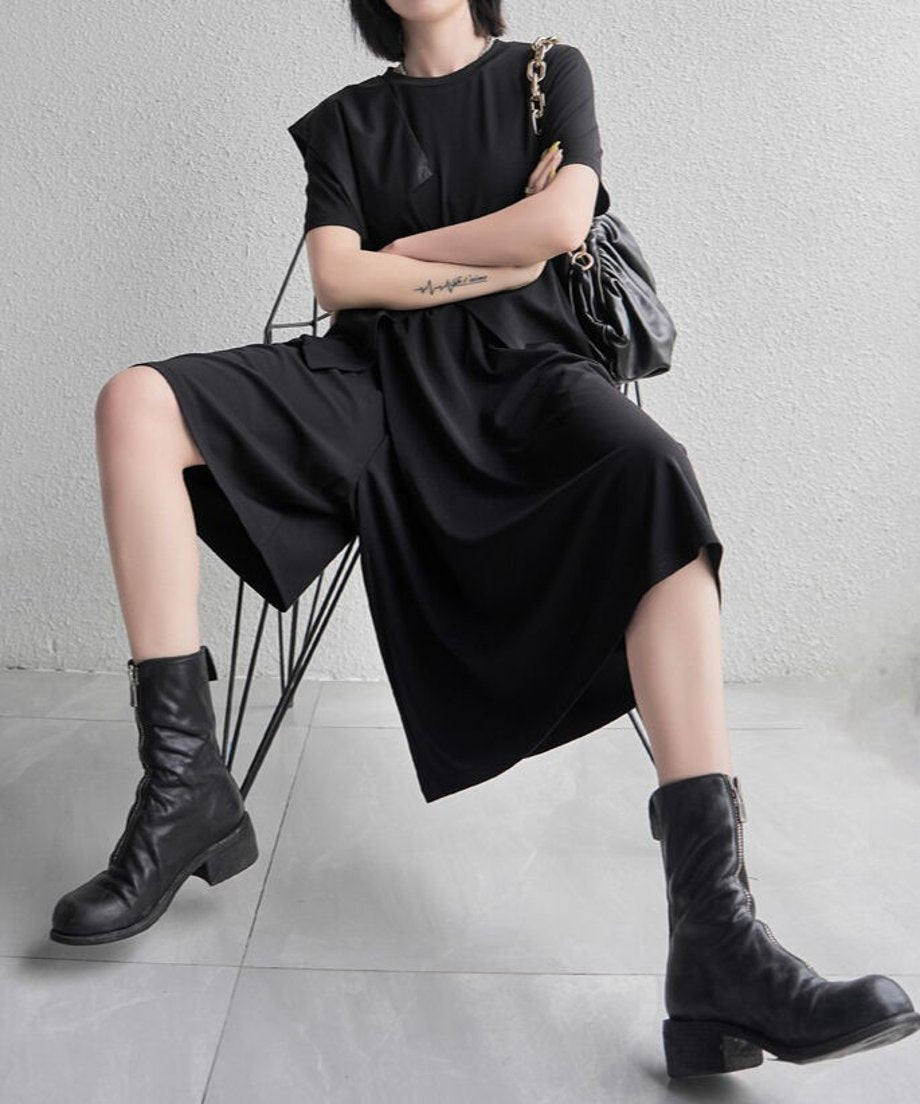 Asymmetric Half Pants