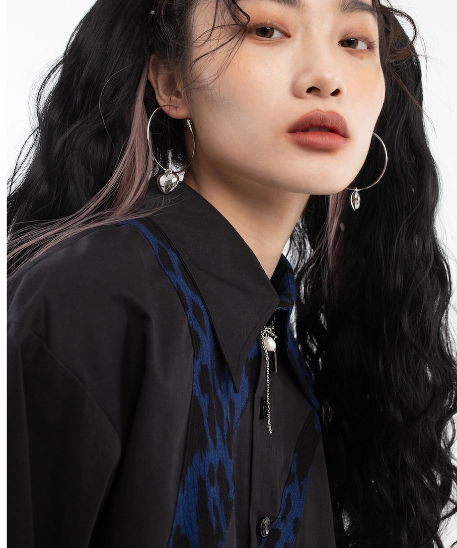 Sleeve Mesh Blouse