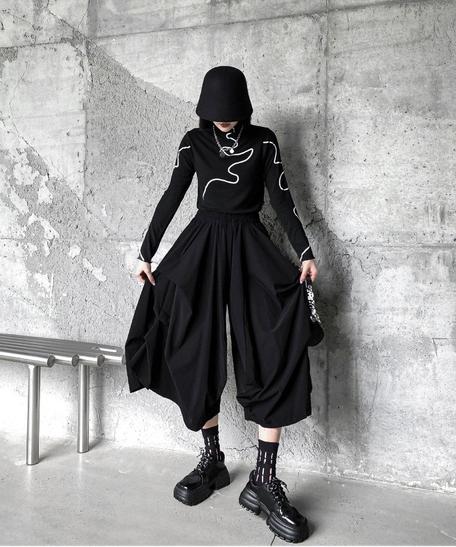 Draped Wide Pants