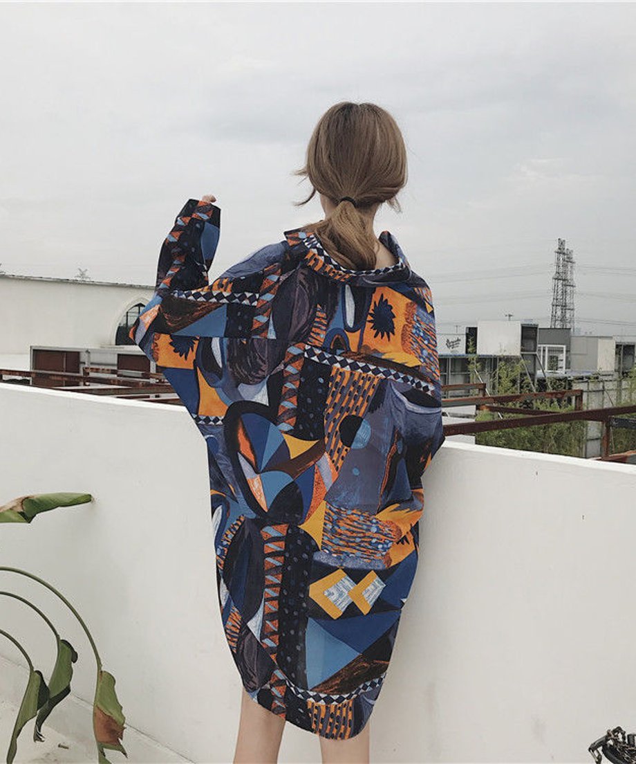 Geometry Loose Blouse