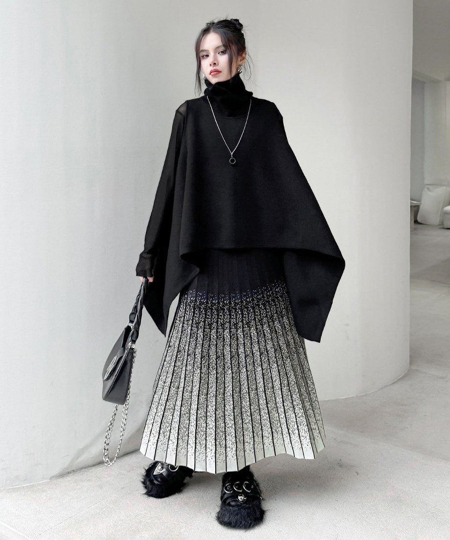 Gradation Pleat Skirt