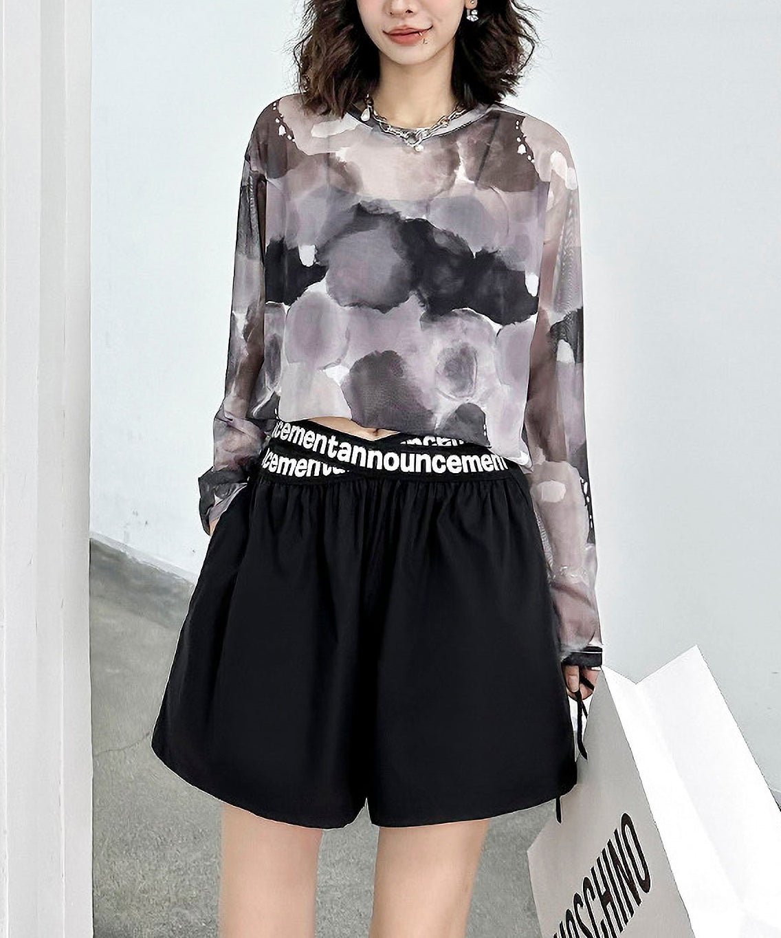 Cross Line Waist Shorts