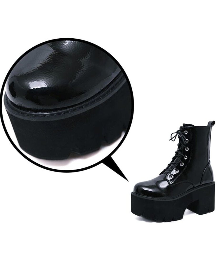 Lace Up Platform Boots