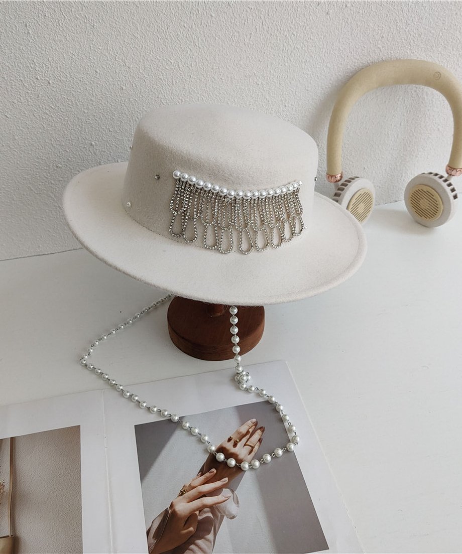 Beaded Veil Hat