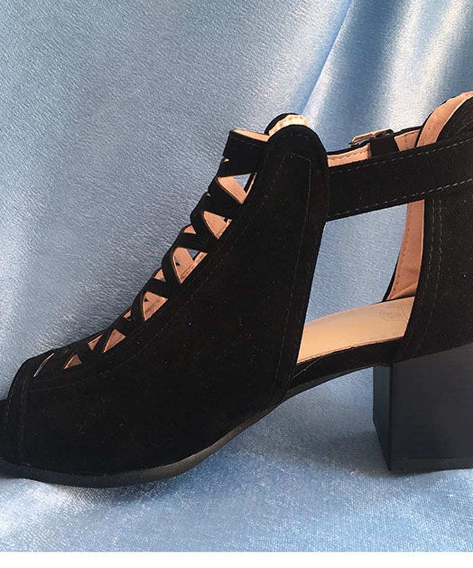 Cross Lace Open Toe Sandals