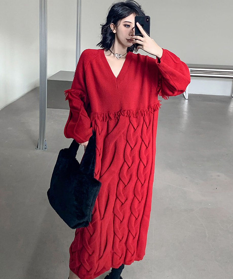 Cross Sweater Dress