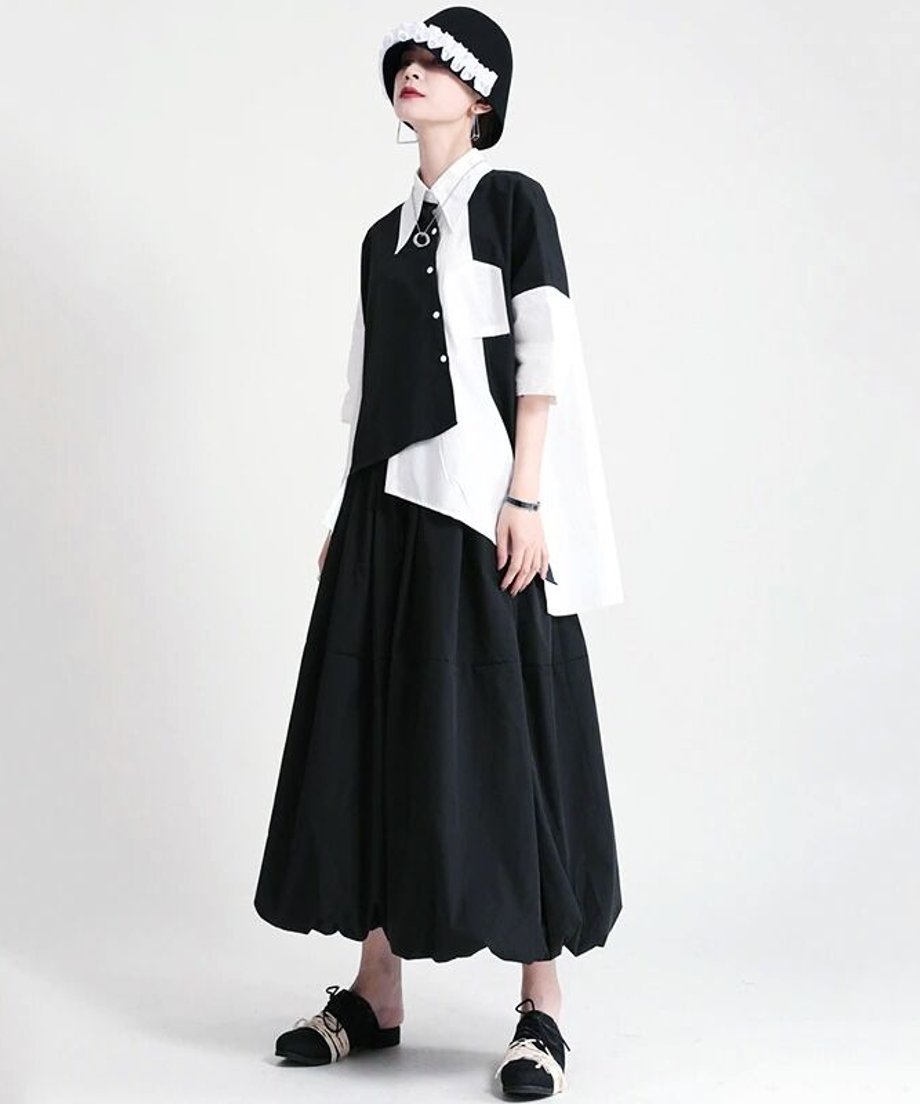 Bicolor Asymmetry Shirt