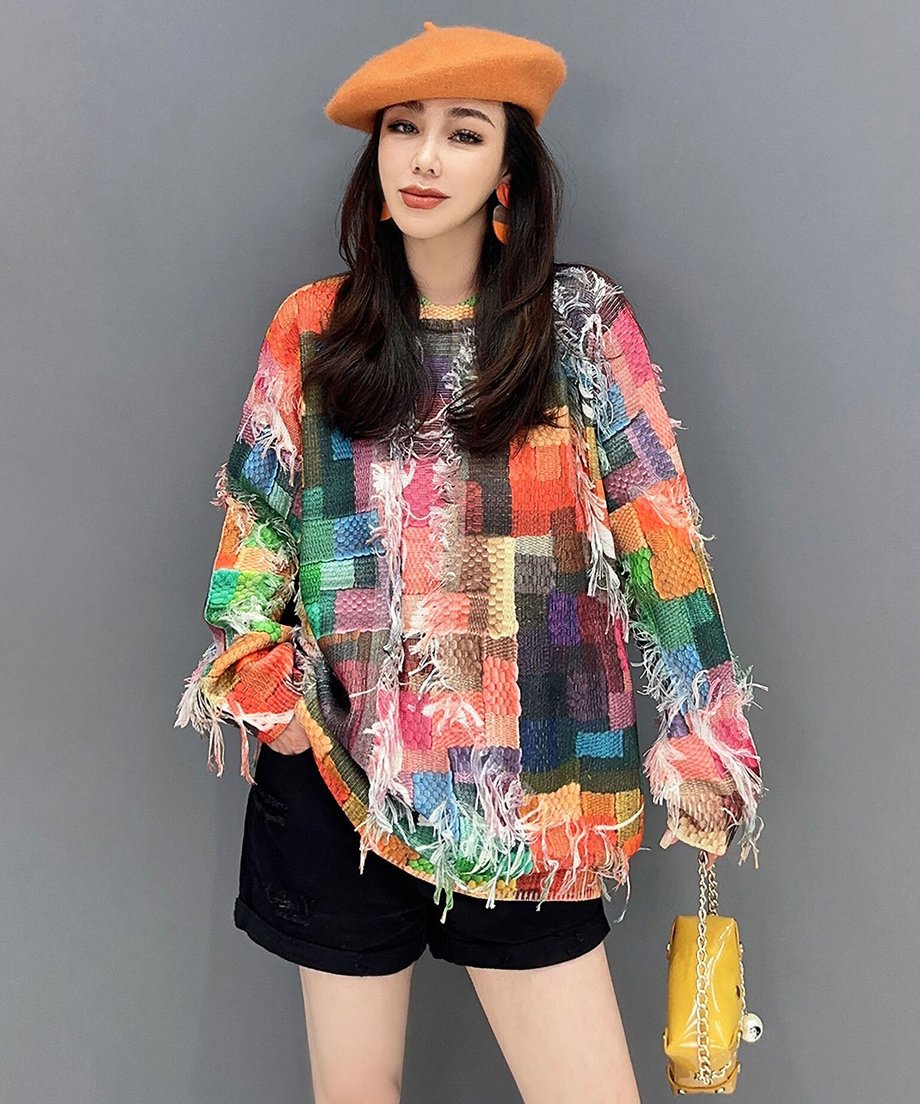Colorful Jacquard Sweater