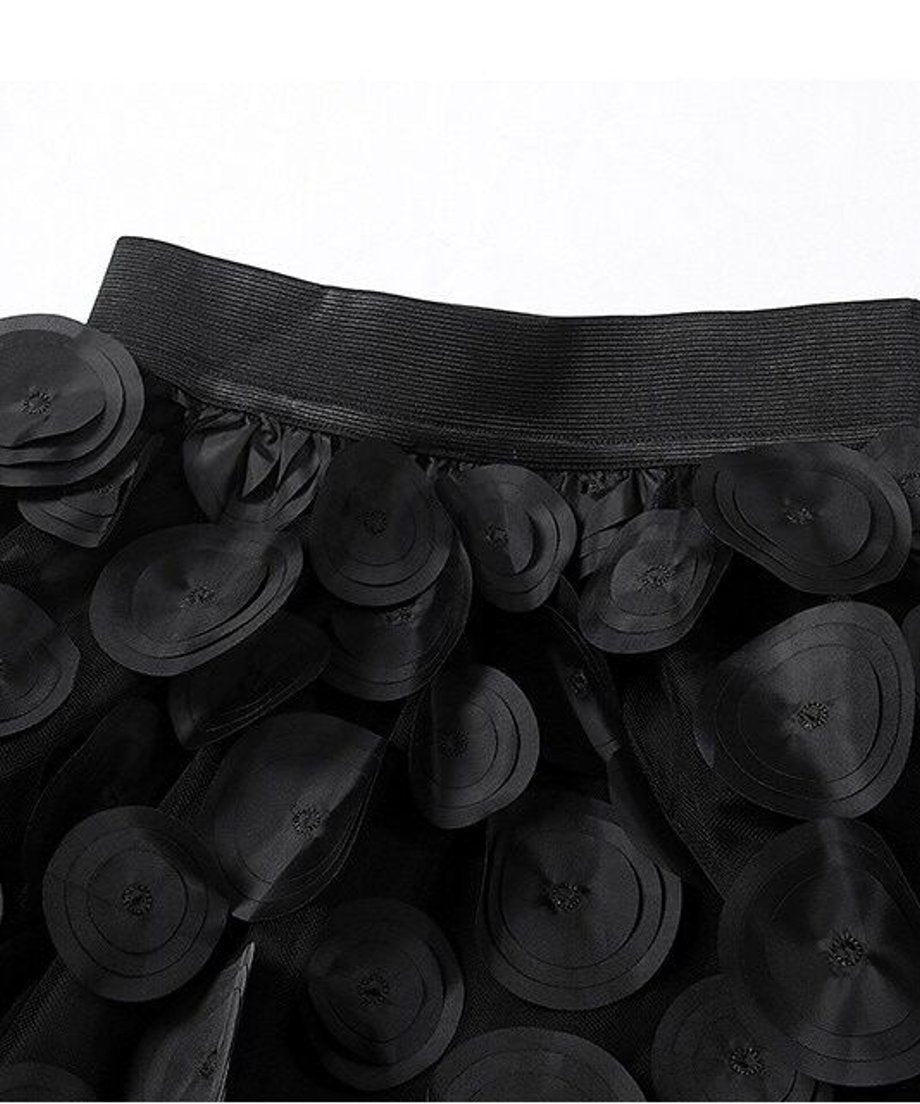 Three-dimensional Dot Tulle Skirt