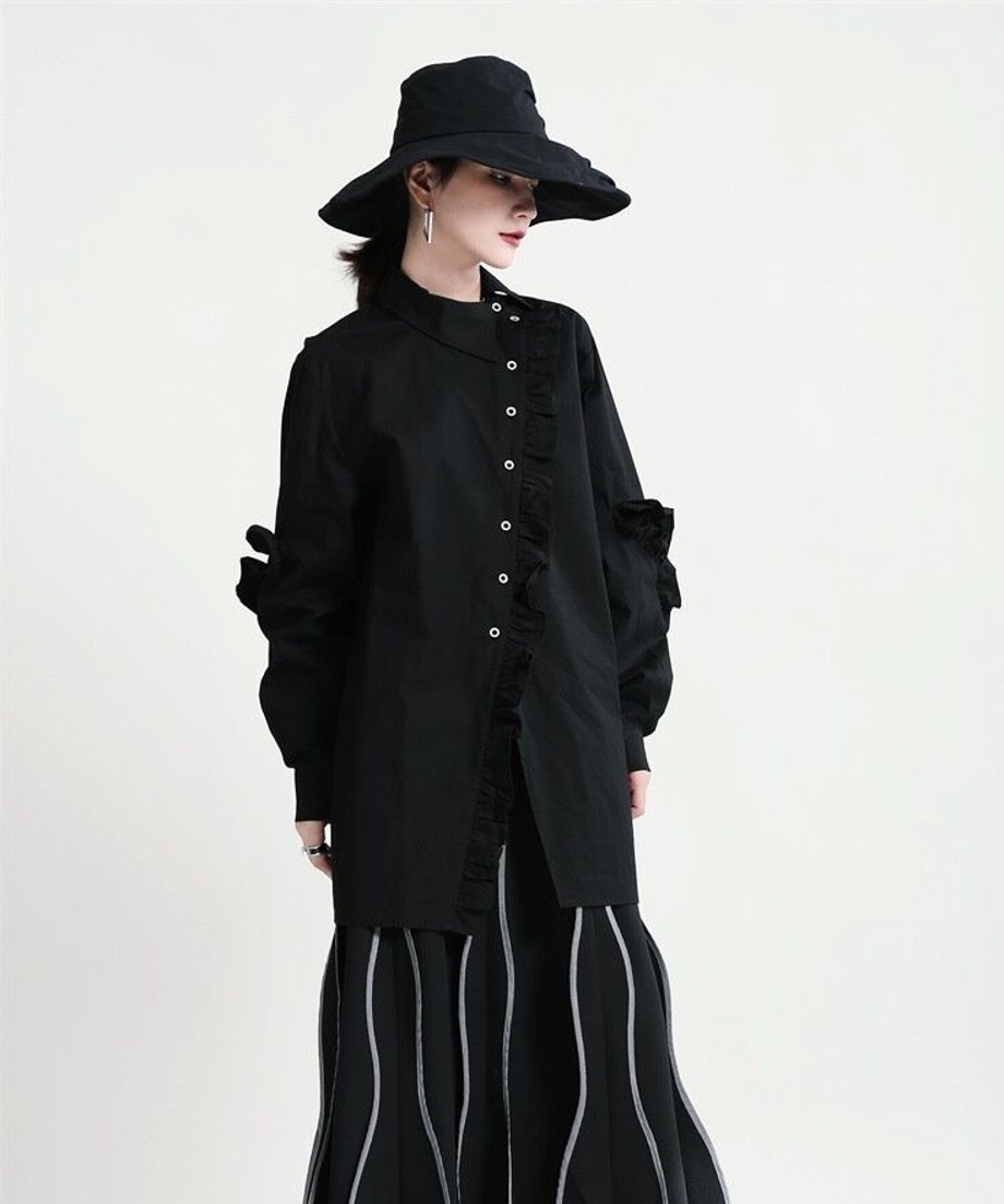 Frill Placket Blouse