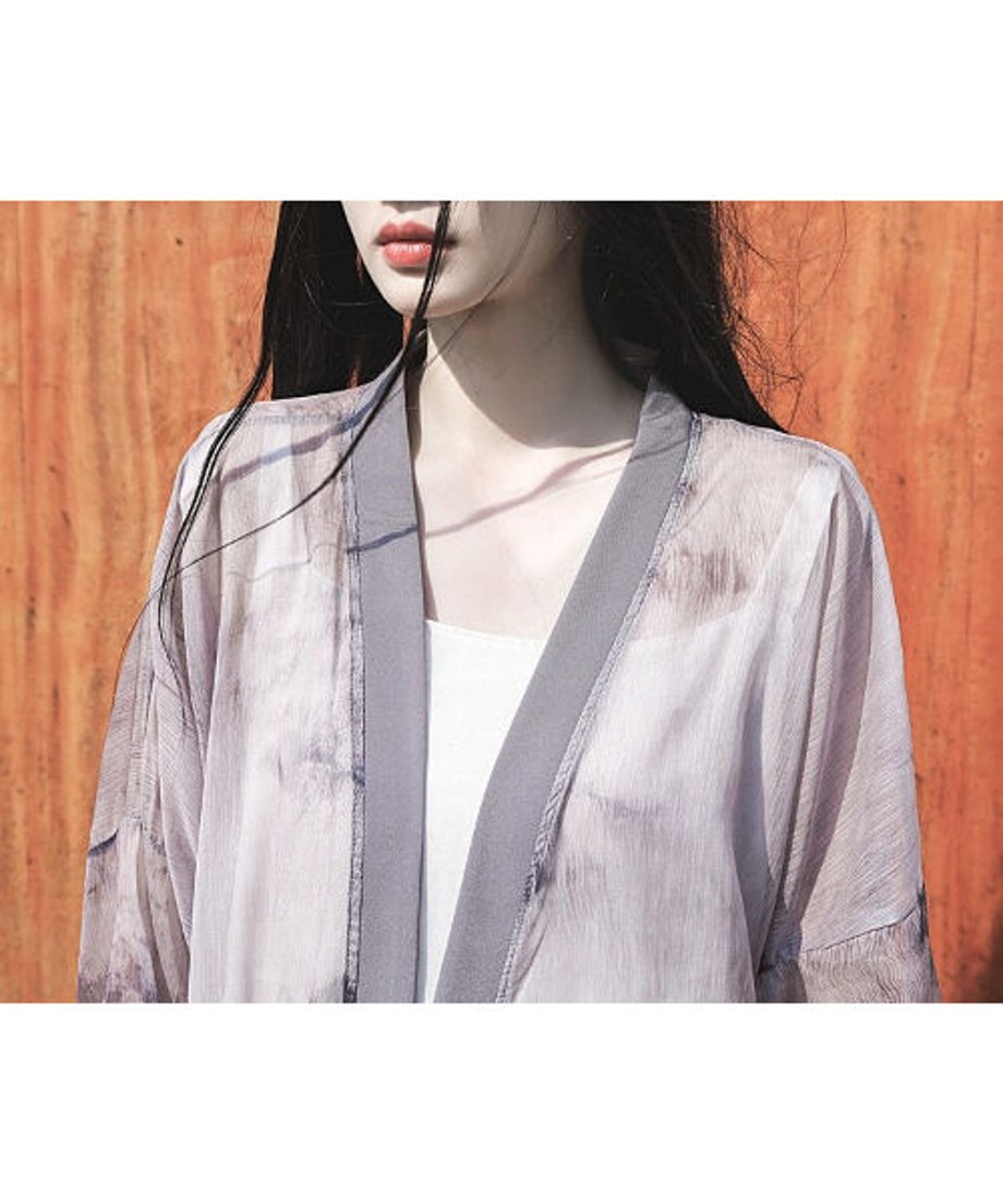 Ink Sheer Loose Cardigan
