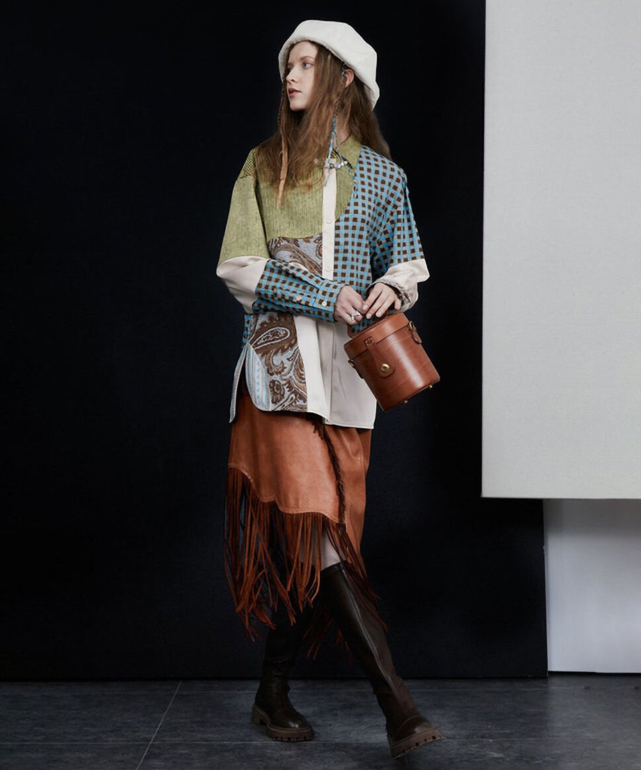 Patchwork Pattern Mix Shirt