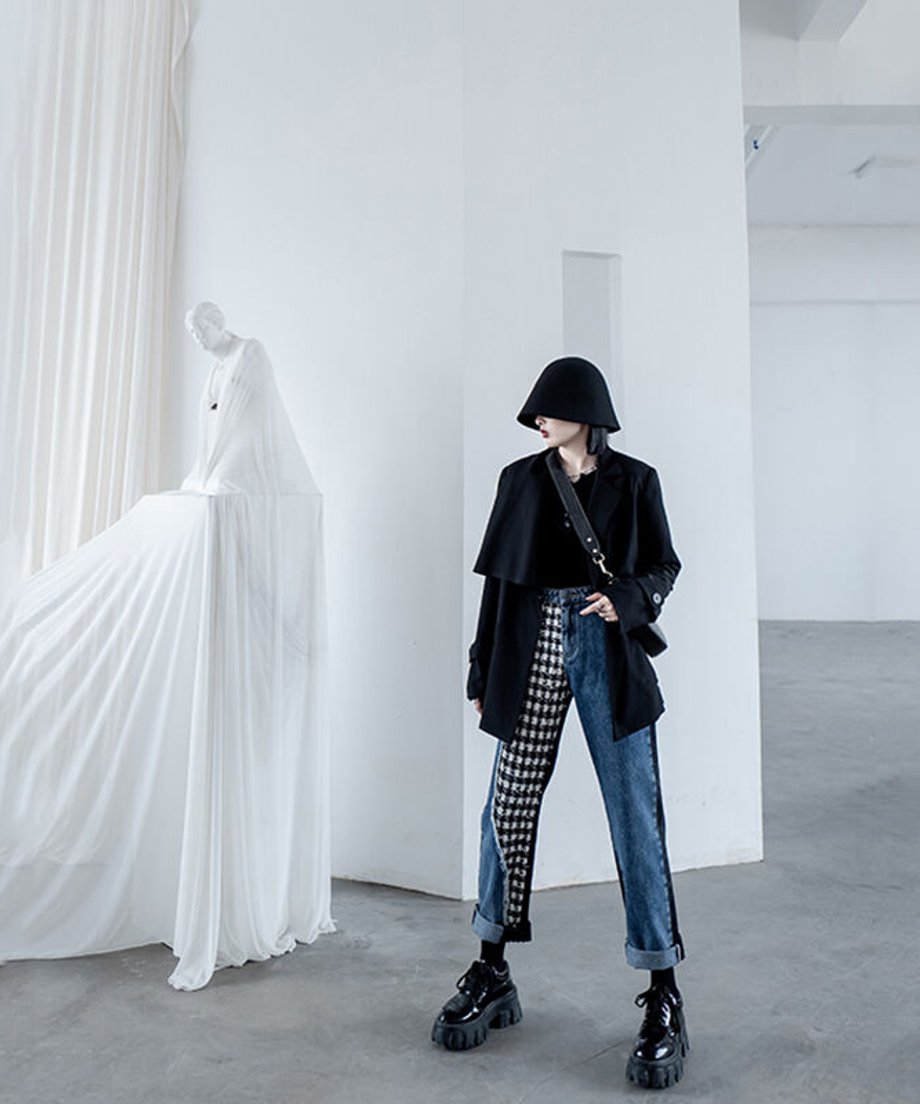 Hybrid Houndstooth Denim
