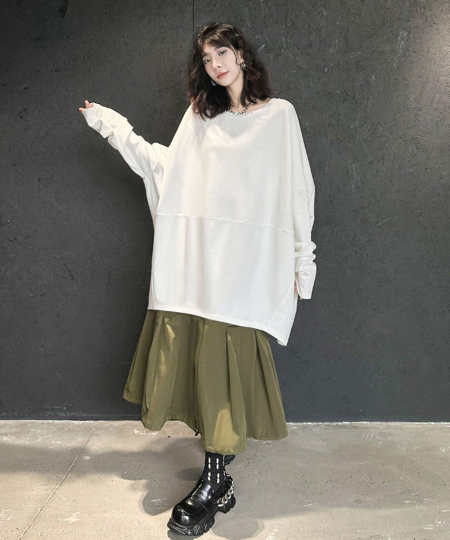 Oversized Drop Shoulder Long Sleeve Tee