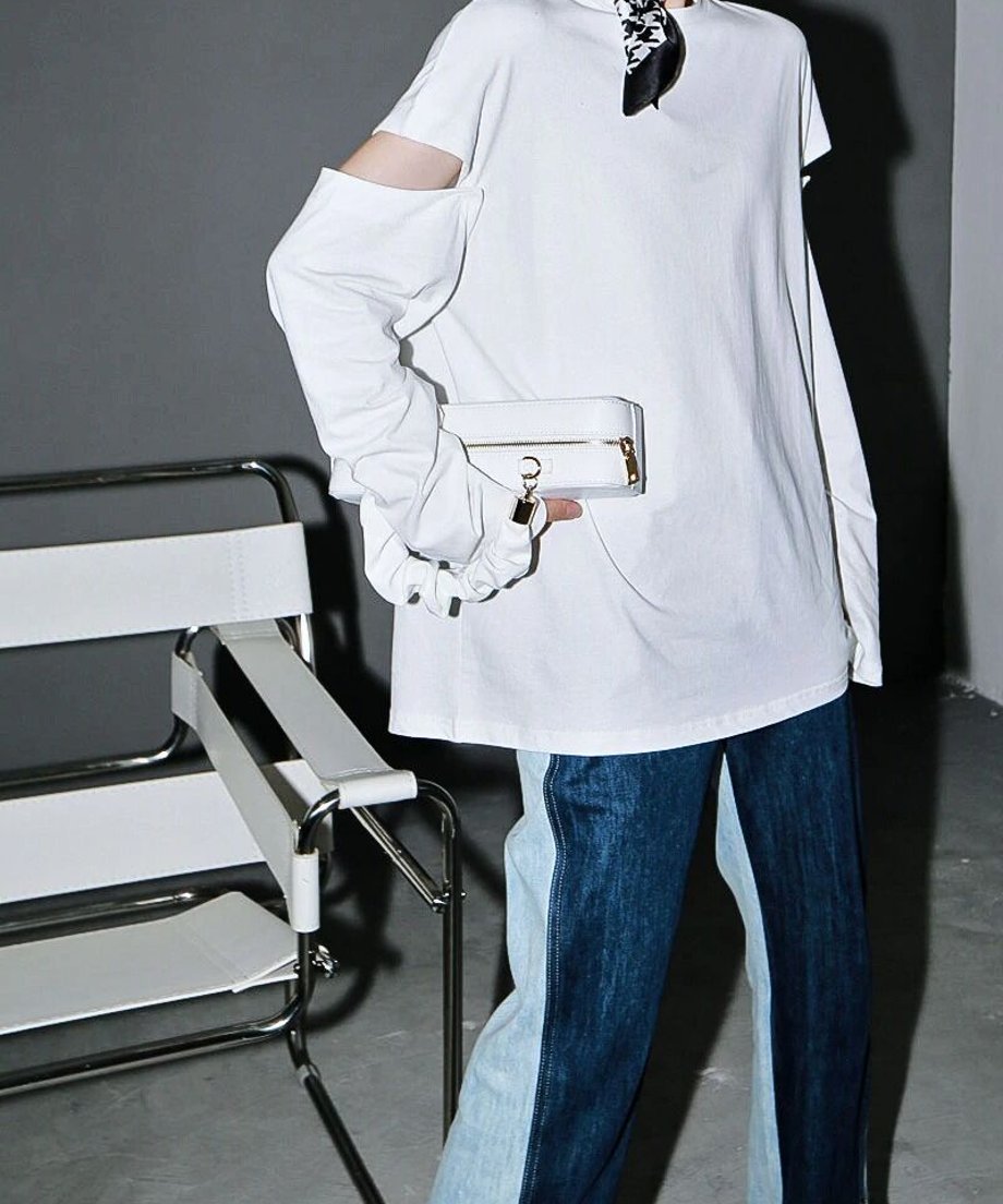 Bicolor Denim Pants