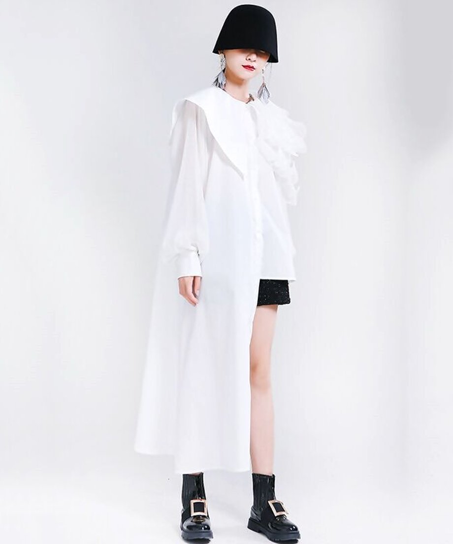 Ruffle Pleated Blouse