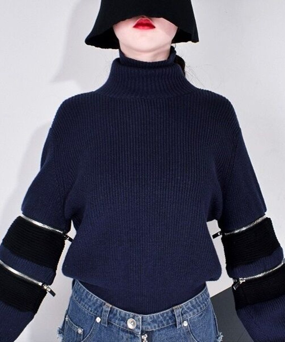 Designer Zip Sweater & Skirt Co-ord