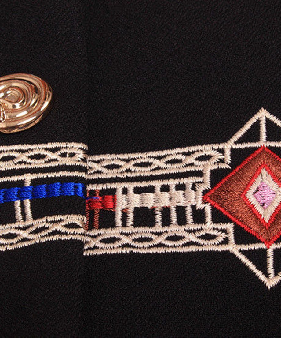 Mao color embroidery jacket