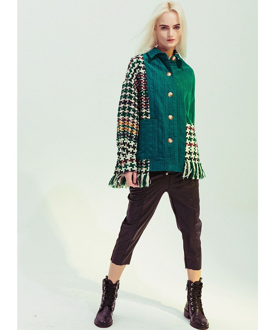 Patchwork Fringe Jacket