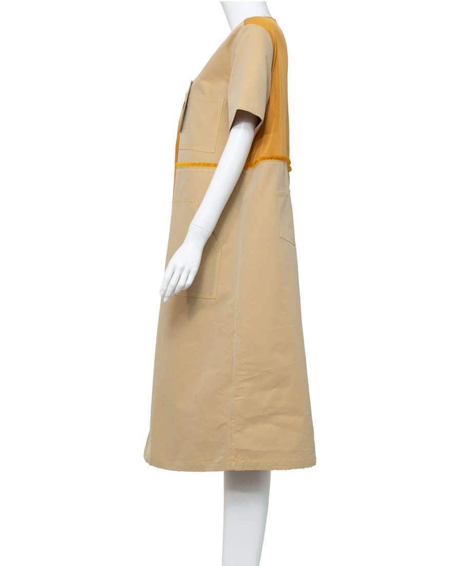 Dual Tone Asymmetric Strap Dress