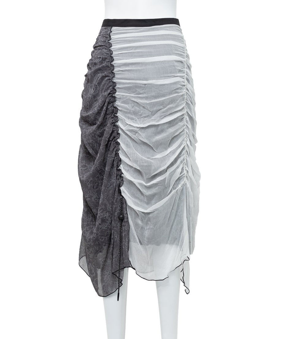 Drape Gather Lace Skirt