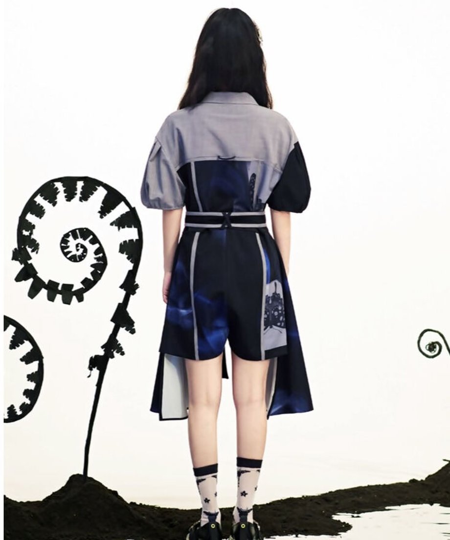 Puff Sleeve Short Overalls