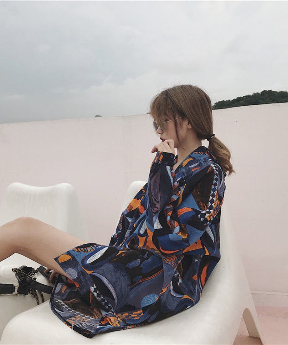 Geometry Loose Blouse