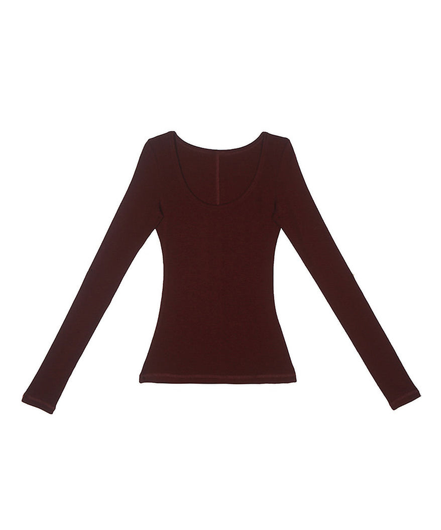 Oval-neck Top