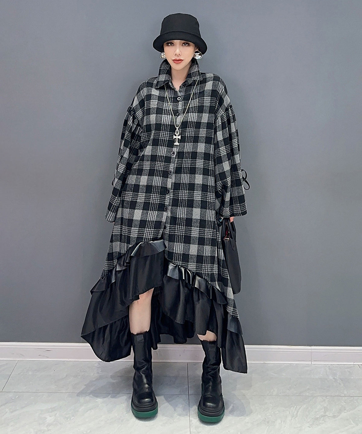 Tartan Check Fishtail Dress