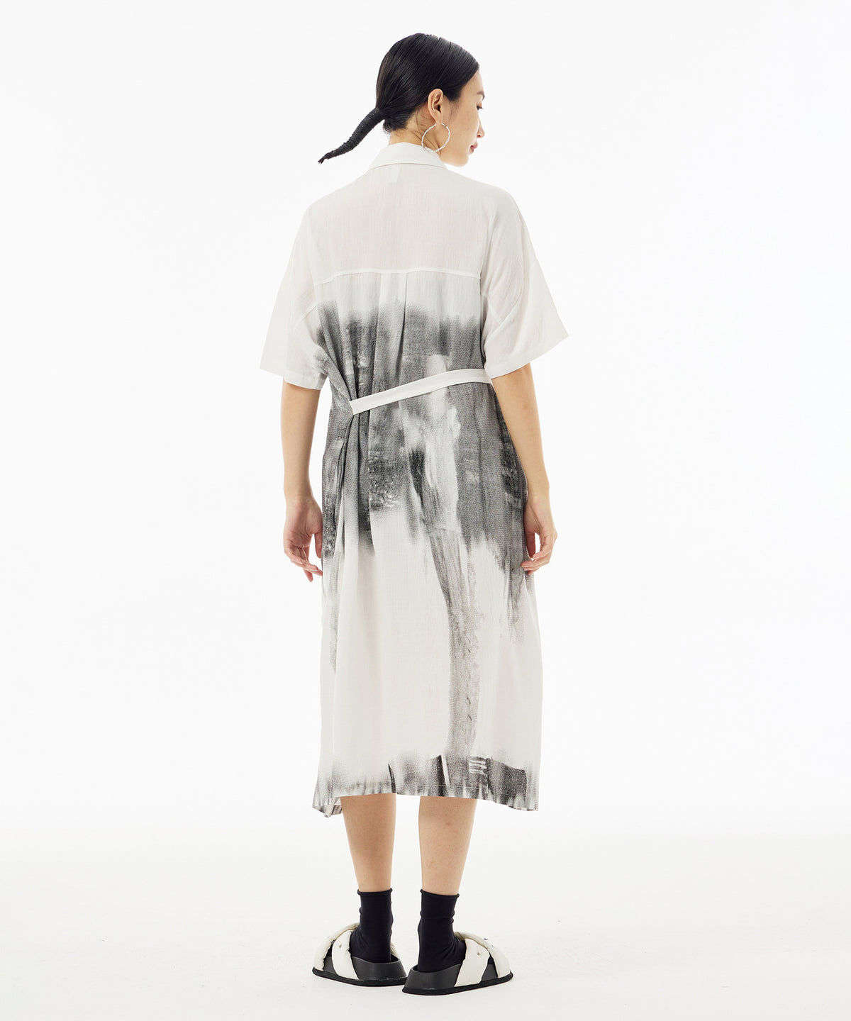 Blurred Print Dress
