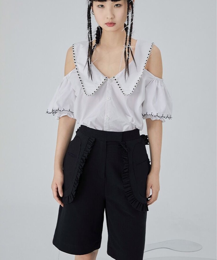 Frill Pocket Utility Shorts