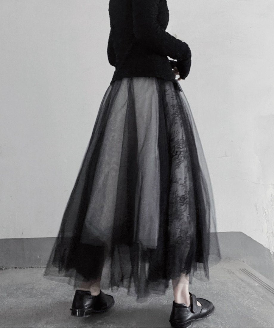 Tulle Layered Gradient Skirt