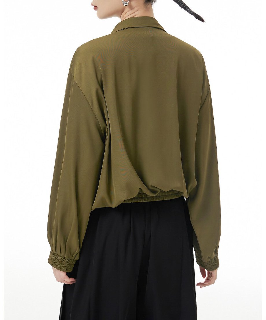 Scarf Detail Volume Jacket