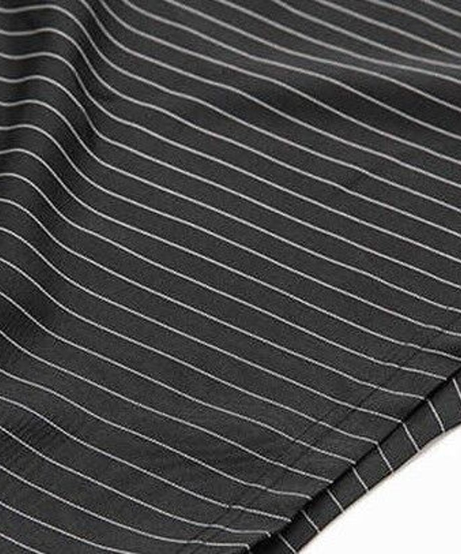 Asymmetric Stripe Panel Pocket Top