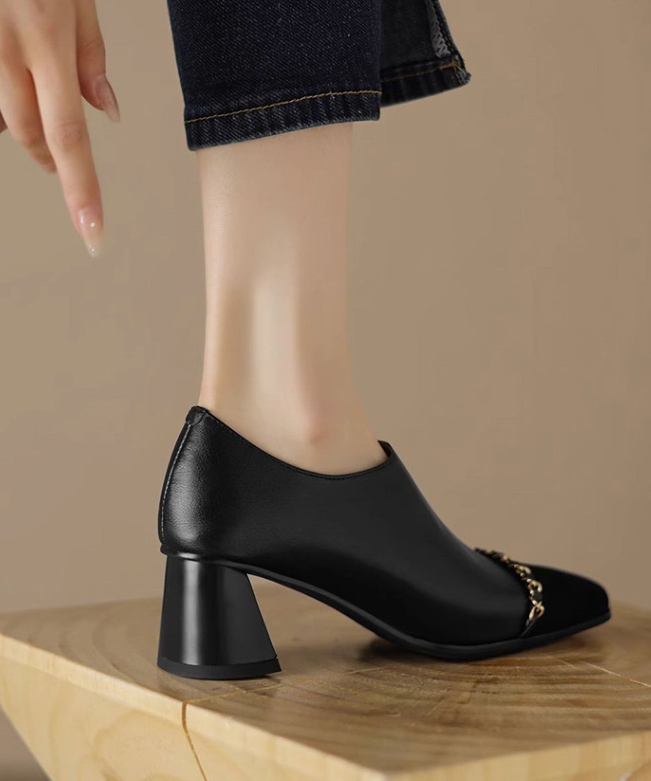 Bicolor Chain Booties