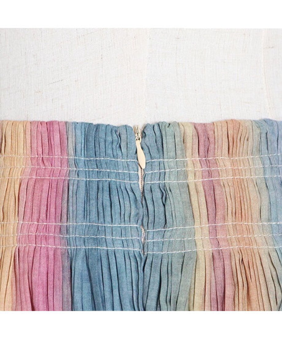 Pastel Gradient Pleated Skirt