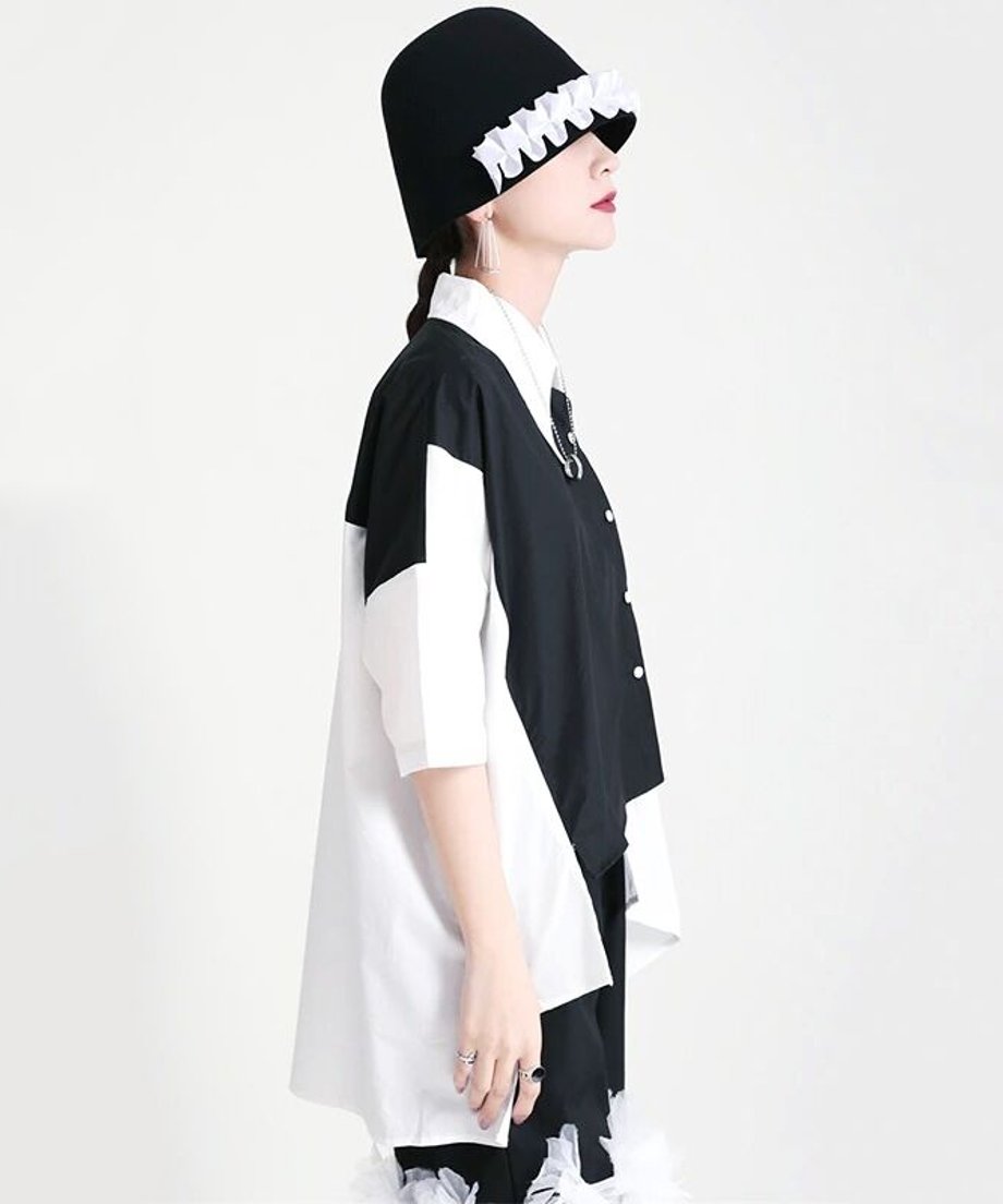 Bicolor Asymmetry Shirt