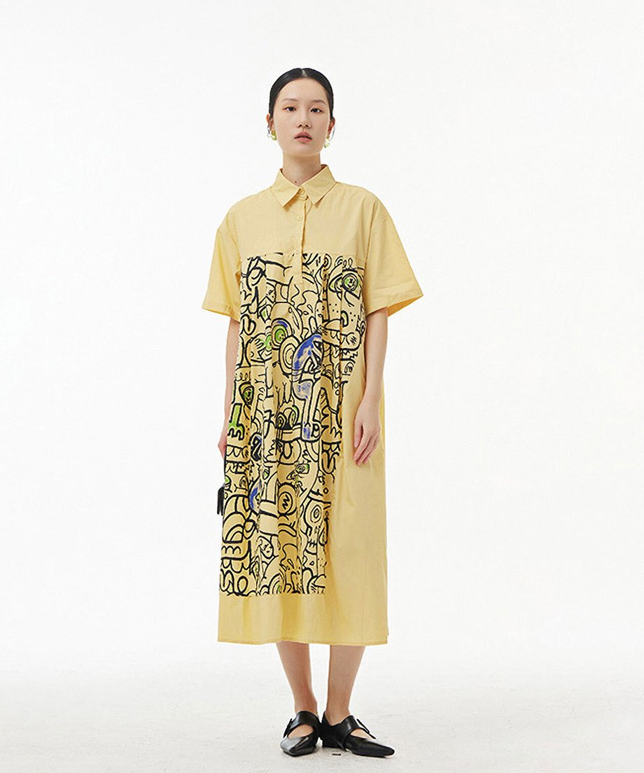Graphic Art Printed Dress