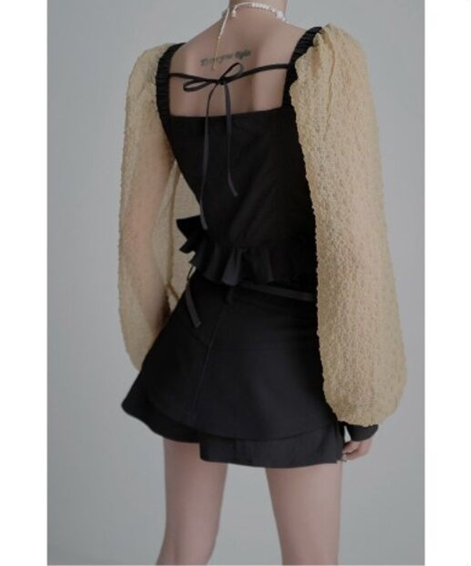 Square-neck Patchwork Top
