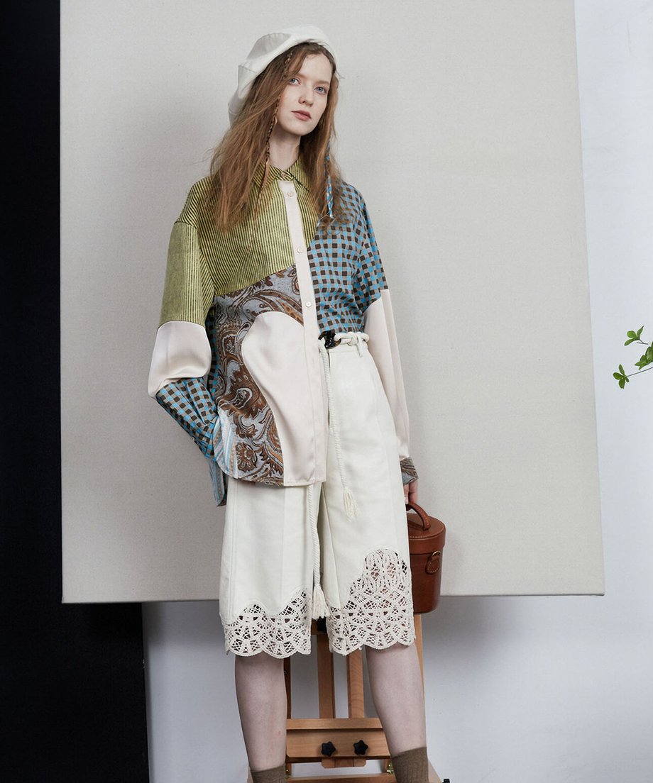 Patchwork Pattern Mix Shirt