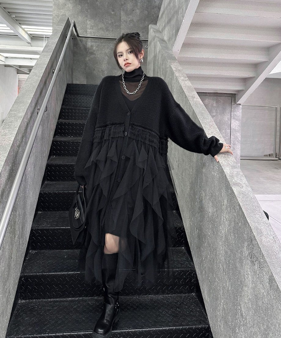 Tulle Tiered Cardigan