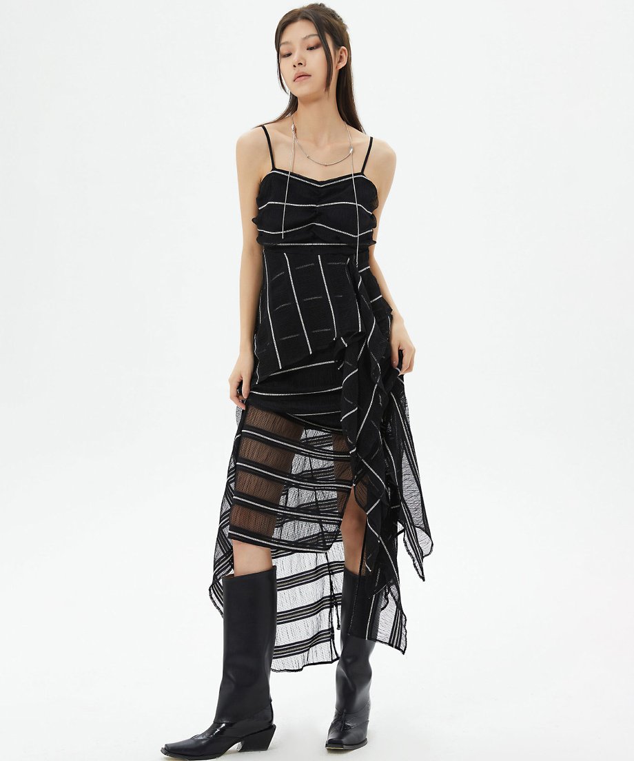 U-neck See-through Top