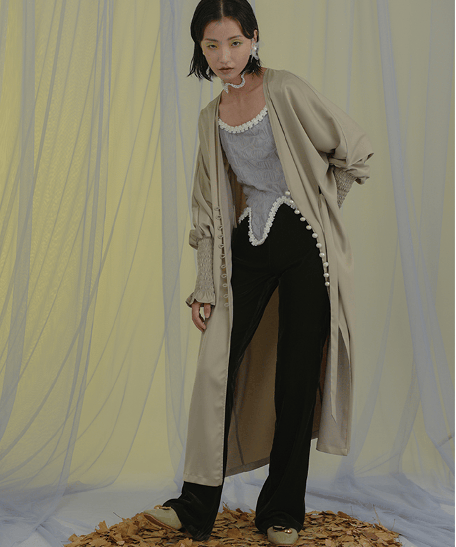 Drape Belted Deep V Cardigan