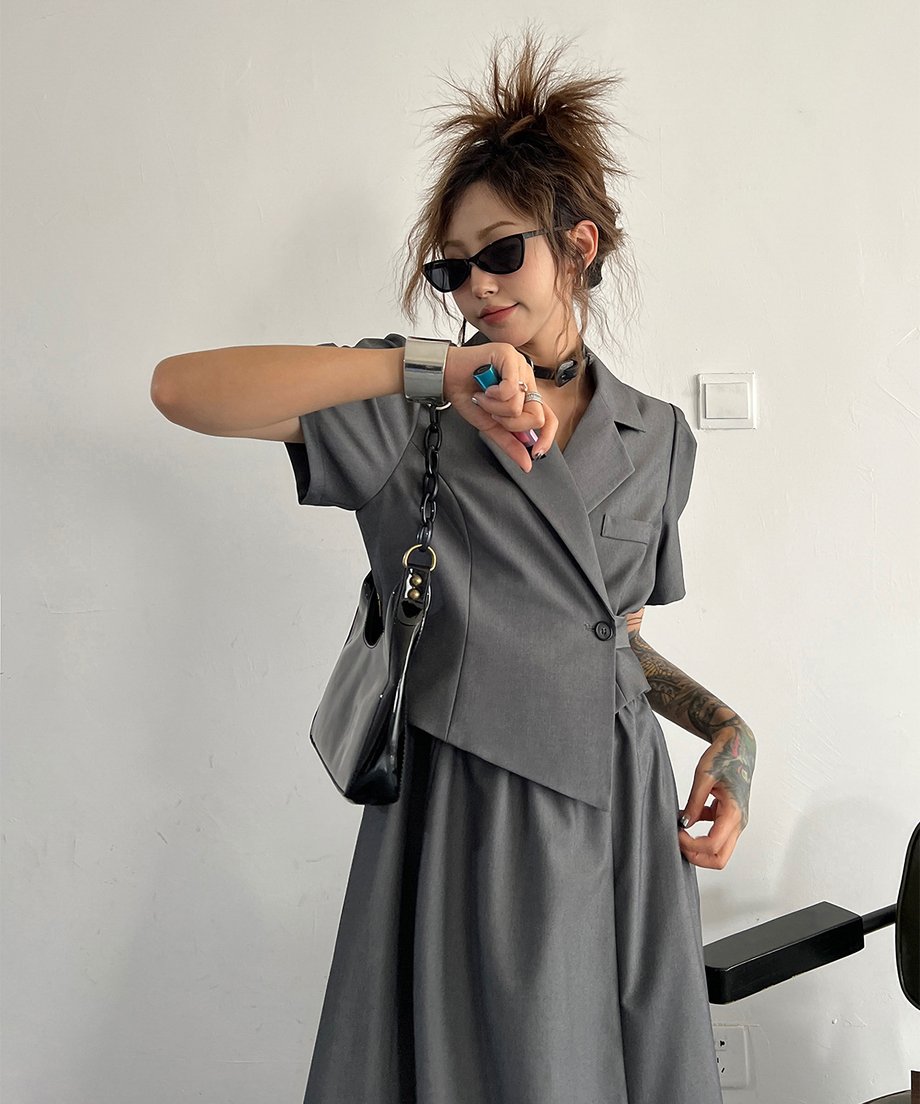 Faux Two-piece Dress