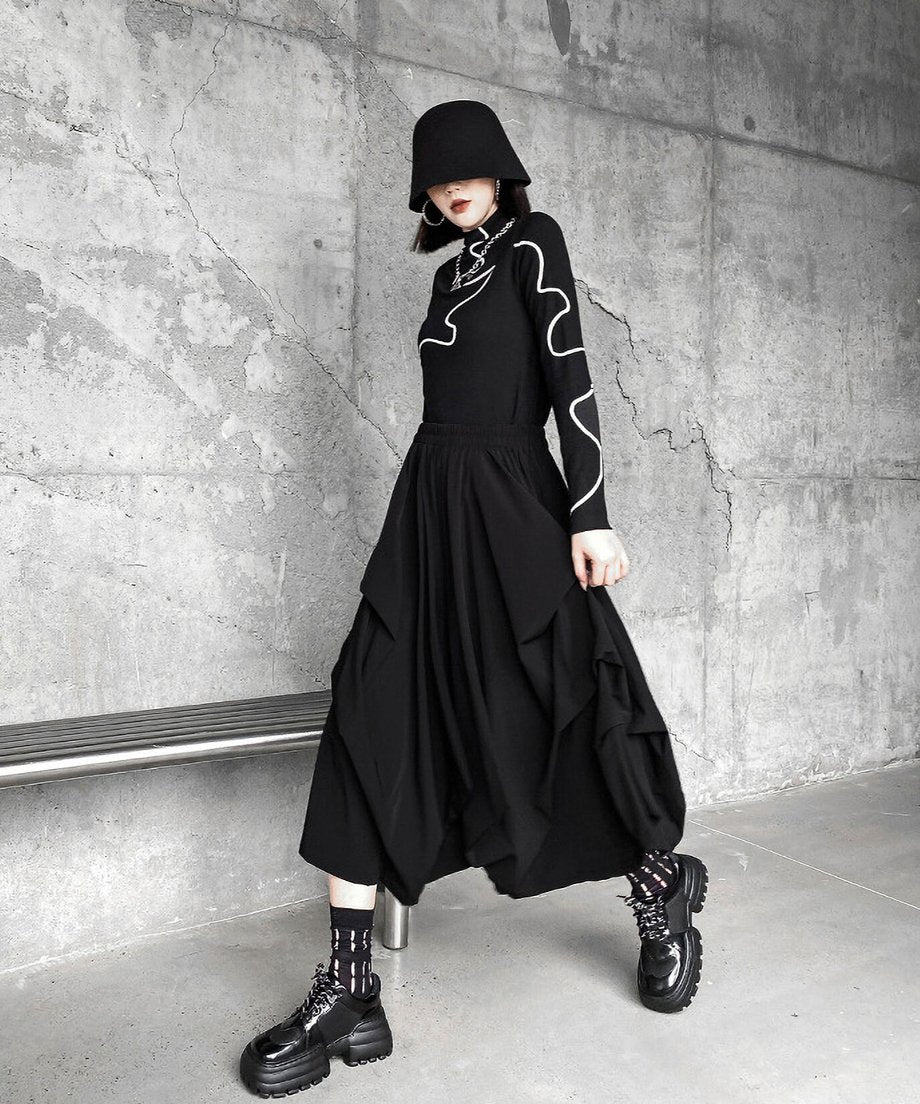 Draped Wide Pants