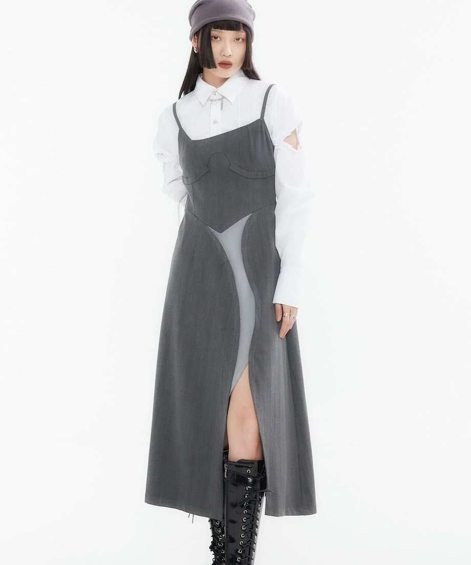 Layered Slit Dress