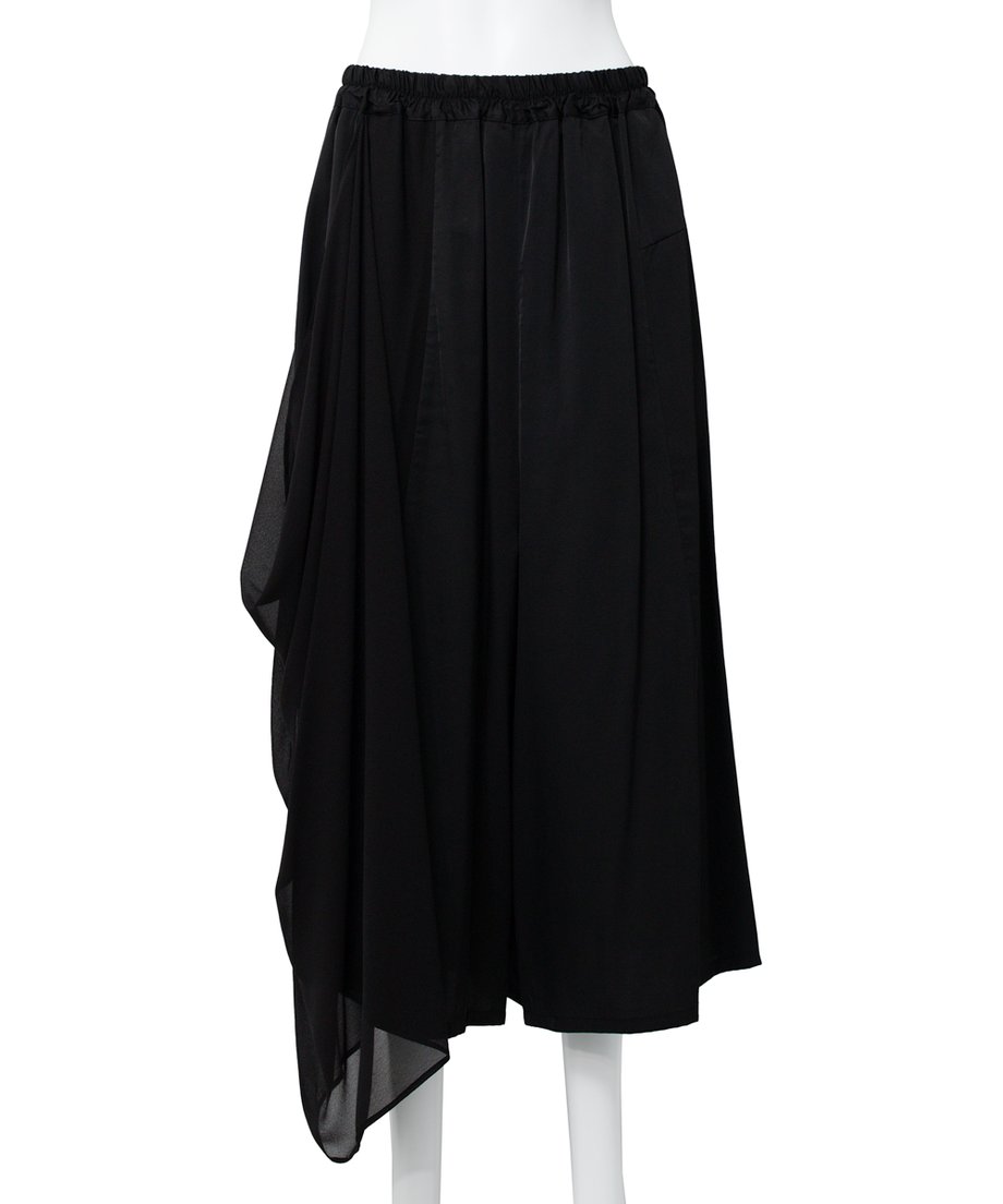 Draped Asymmetric Wide Pants
