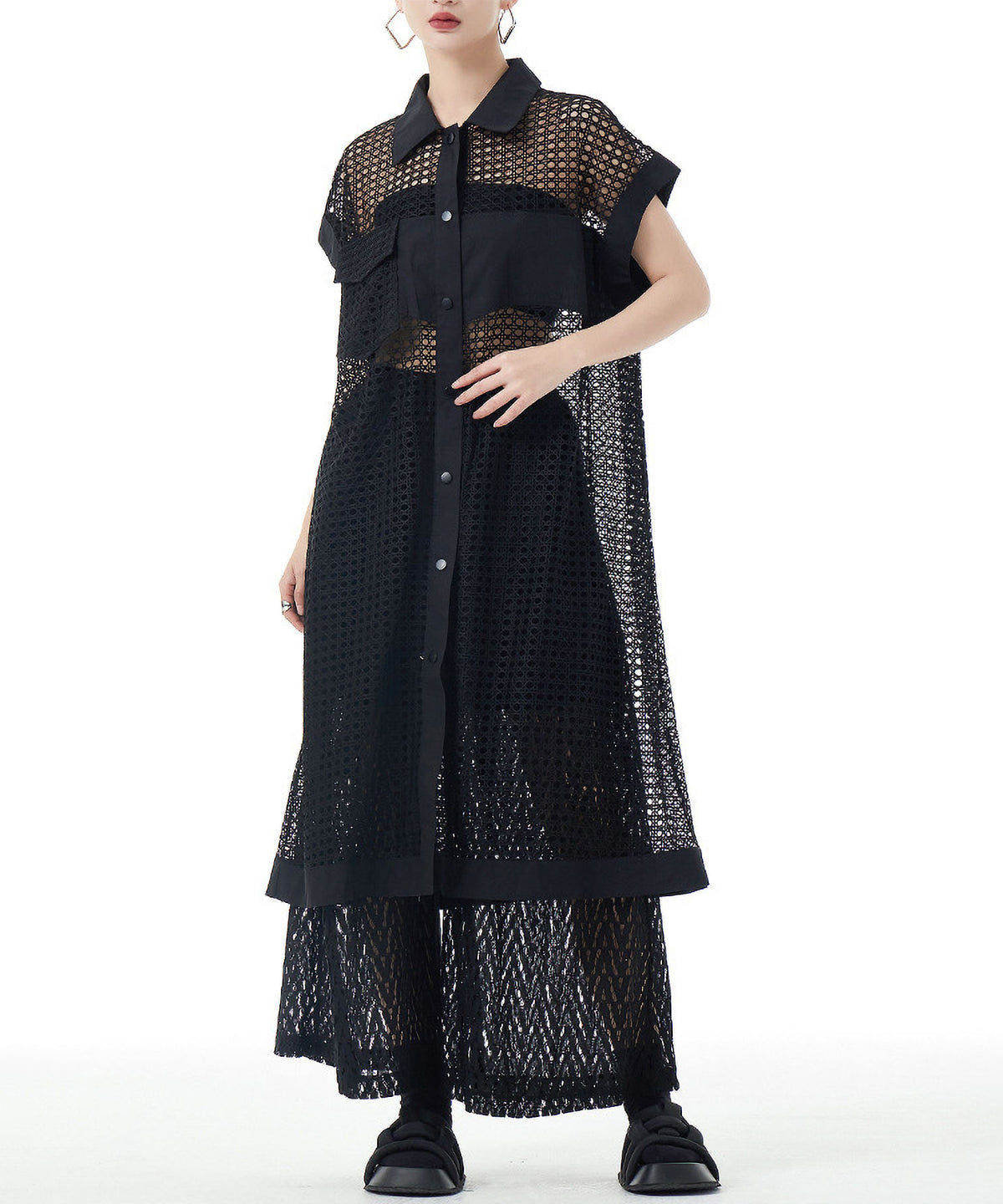 Mesh Long Blouse