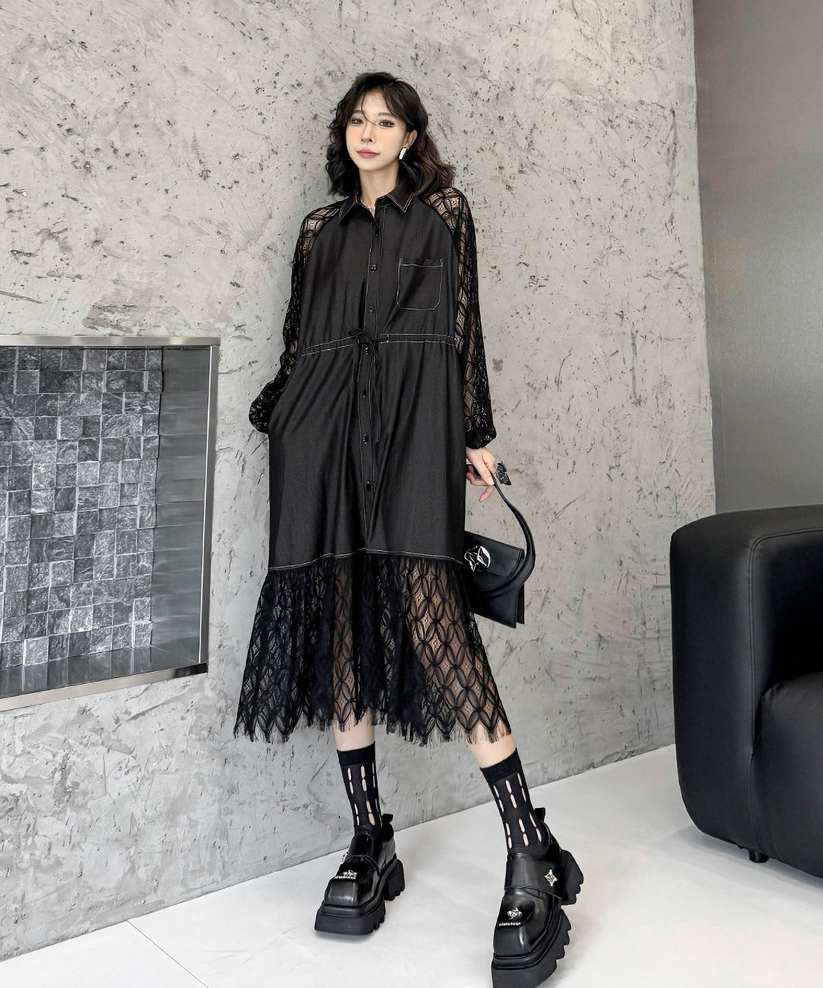 See-through Sleeve Dress