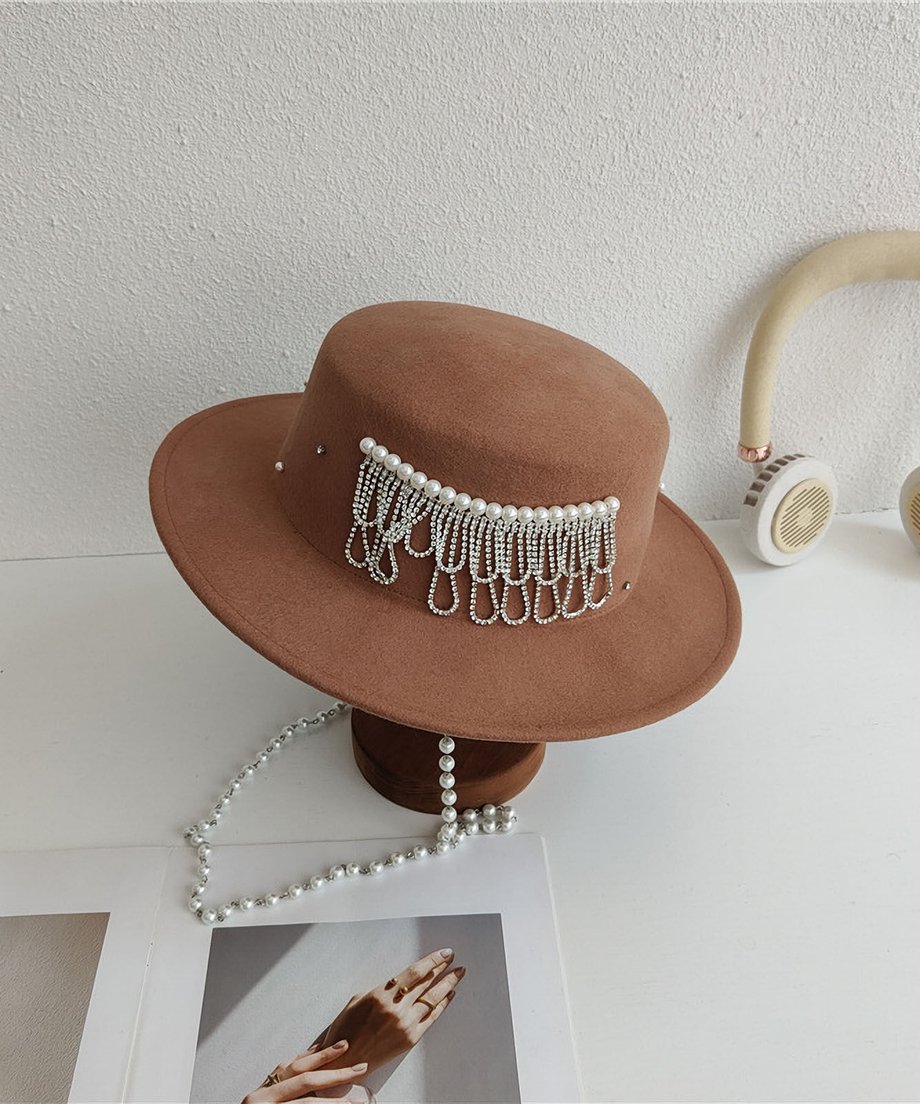 Beaded Veil Hat